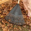 Wood and Poly Leaf Rake 30-Inch - Versatile Tool for
