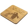 Laser Engraved Oak Veneer Coaster for Parents, Birthday Present (Mum)