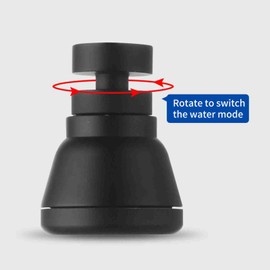 360° Rotatable Tap Head Faucet Extender Splash-Proof Kitchen Tap Sprayer with 3 Modes Water Saving Black Copper Water Tap Head