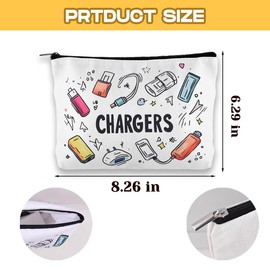 Charger Organizer Bag Travel Makeup Cosmetic Bags for Women Cable Storage Bag Travel Organizer Bags for Electronics Small Christmas Birthday Gifts for Best Friends Wife Mom