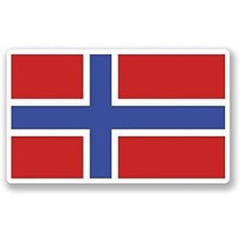Norway Flag Vinyl Sticker Decal - Sticker Graphic - Construction Toolbox, Hardhat, Lunchbox, Helmet, Mechanic, Luggage