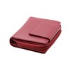 Wallet with side zip pocket LEAS, Genuine Leather, red -