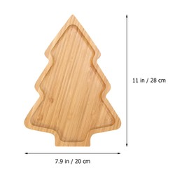 Christmas Tree Serving Platter Tray: Bamboo Cheese Charcuterie Board Cartoon Christmas Tree Shaped Dining Plate Snack Plate Christmas Decoration Charcuterie Tree Boards for Christmas Thanksgiving