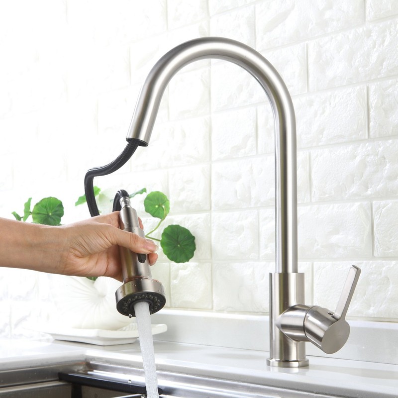 HOMELODY Pull Down Faucet Replacement, 2 Functions Sprayer Head, G