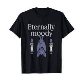 Eternally Moody Gothic Punk Bat Design T-Shirt