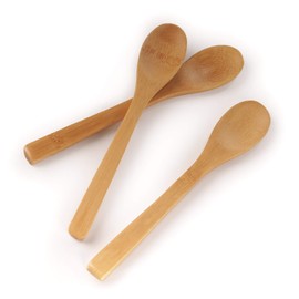 BambooMN 6.25" Reusable Solid Bamboo Teaspoons - Dining Flatware - Kitchen Utensils - 10 pcs