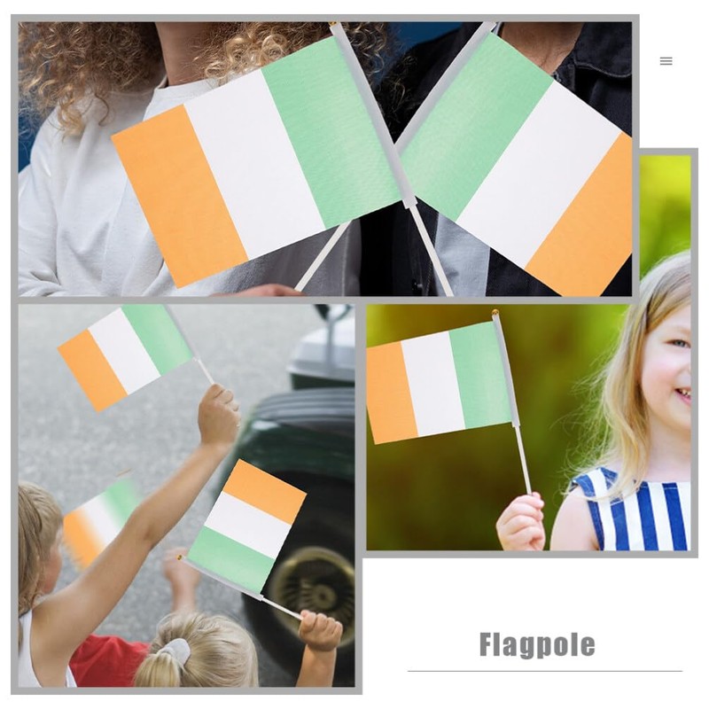 Kichvoe 100pcs Flag Poles for Handheld Flags Stable and Smooth