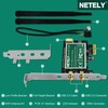 NETELY Dual Band Wireless-AC 1200Mbps PCIE WiFi Adapter with Bluetooth