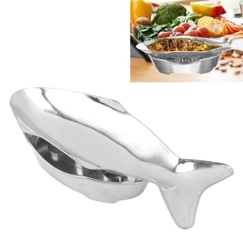 Fish Shaped Grilling Pan Uniform Heating Aluminum Alloy Fish Serving