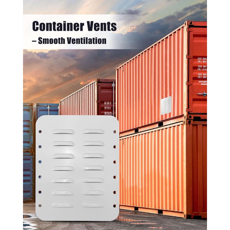 HZSIFU 2 pcs Heavy Steel Shipping Container Vent with Screen,