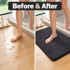 Long-Hair Furry Bathroom Mat, Absorbent Plush Shower Floor Rug, Soft