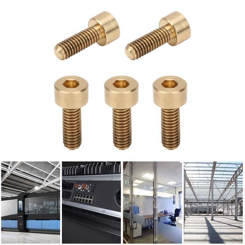 50Pcs Cap Hex Socket Screw Copper Fastener Hardware Tools Industrial