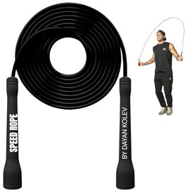 Swissskip - Cuerda de saltar de velocidad de Dayan Kolev, cuerda de saltar de PVC de 5 mm, ideal para principiantes y atletas avanzados, diseñada para