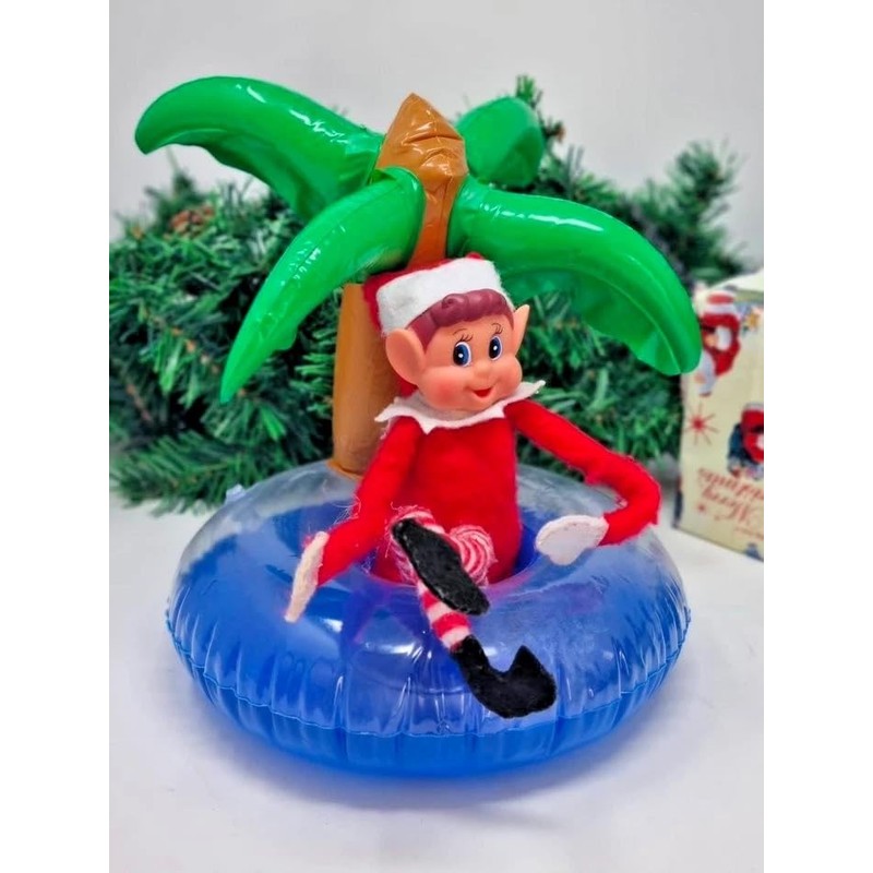 Decsee Elf Inflatable Rubber Ring - PALM TREE - Float