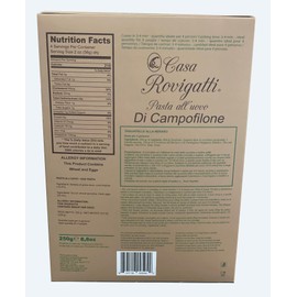 Tagliatelle Gourmet Egg Pasta (Pack of 4) - Italian Pasta From the Region of Di Campofilone- Imported Italian Gourmet Egg Pasta- 8.8 ounces / 250 grams