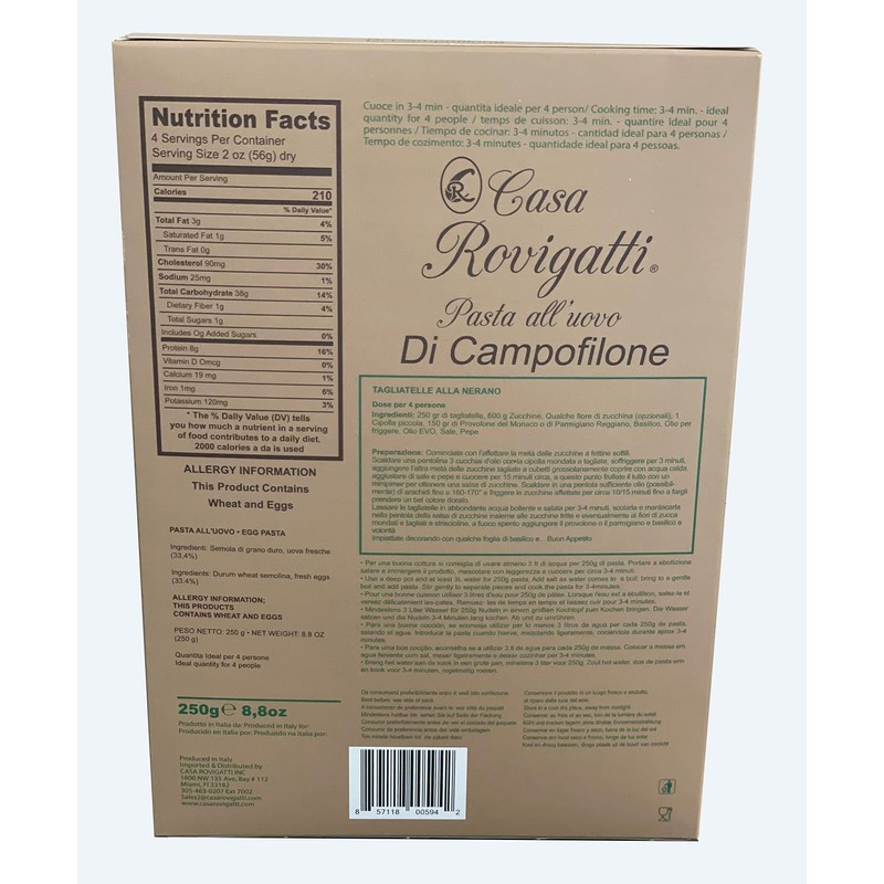 Tagliatelle Gourmet Egg Pasta (Pack of 4) - Italian Pasta