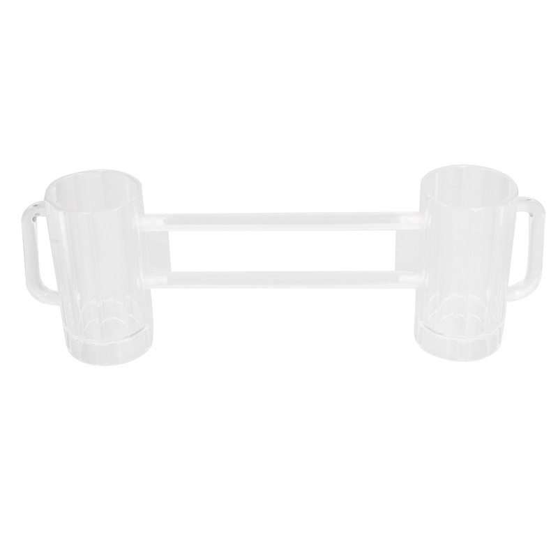 Beer Mug Acrylic Double Conjoined Beer Glass with Handle for