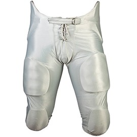 Cramer Football Game Pants, 7 Pads with Hip, Tailbone, Thigh, and Knee Pads, Youth Football Gear, High-Rise Hip Padding for Iliac Crest Protection, Designed for High-Impact, Silver Gray, Small