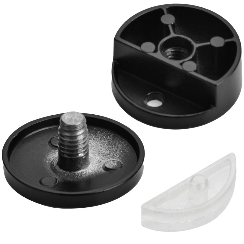 Black Upgraded 3-5mm Frameless Mirror Mounting Hardware 8 Pack Dual-Screw