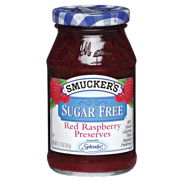 Smucker's Sugar Free Red Raspberry Preserves, 12.75-Ounce (Pack of 6)