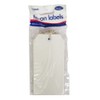 White Colour tie-on Luggage Labels 60x120 mm Strung Tags -