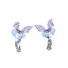 C-113 Blue Purple Butterfly Wings Hair Clips Fairy Hanfu Party