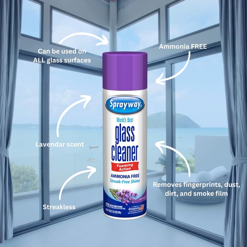 Sprayway Foaming Action All Purpose Cleaner and Disinfectant, Lavender Scent,