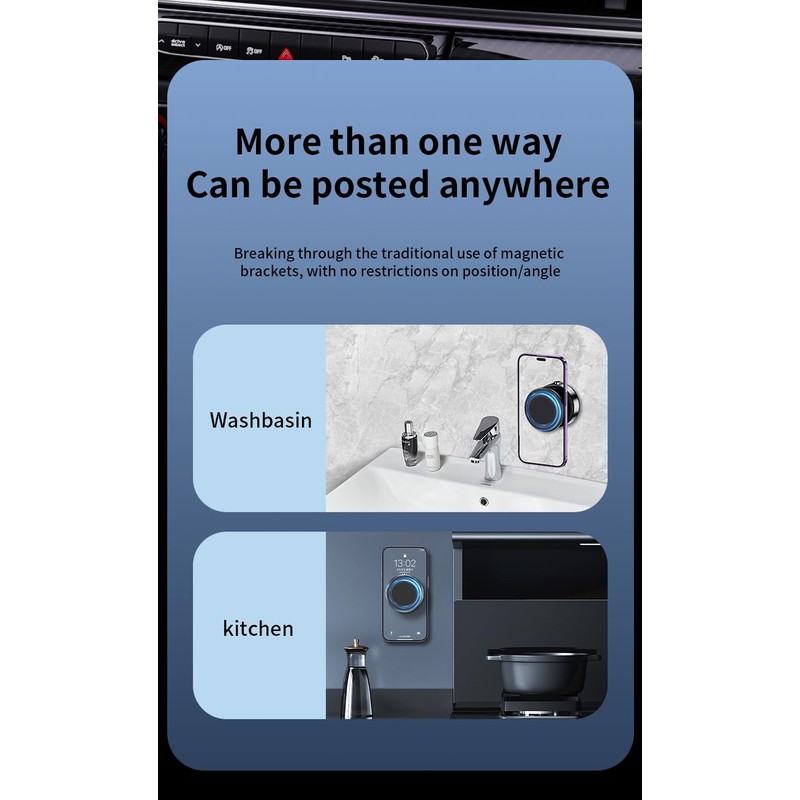 Suction Cup Magnetic Phone Holder 360 Degrees