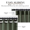 XTMYI Short Curtains for Bedroom,Pole Pocket Back Tab Linen Boho