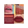 Gloss Labial Mate 6pcs Larga Duración Pigmentación Intensa