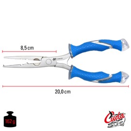 Cuda 8" Stainless Steen Freshwater Fishing Pliers, Needle Nose