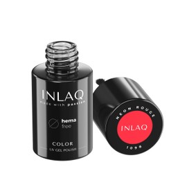 INLAQ® UV Nagellack Neon Rot 6 ml Hema Free - Langlebiger UV Lack - Neon Spectrum Kollektion - Gelnägel - Shellac Gel - Gellack ohne Hema
