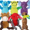 5 Pack Plush Squeaky Dog Toys, Funny Stuffed Animal Tough