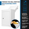 Through-The-Wall Mail Drop Box with Adjustable Chute with Key Lock,