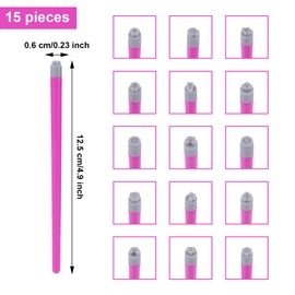 15pcs Nail Art Stamp Pen Set, Nail Flower Design Stamping Pens Nail Graffiti Fashion DIY Nail Art Dotting Design Tools with Different Patterns for Women Girls Home Manicures