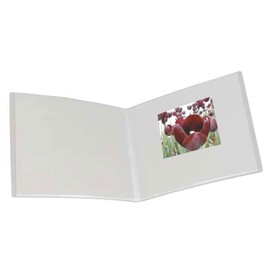 Itoya Art Profolio Zig Zag Frost Book, 12 Clear Pocket Sleeves, Horizontal 14 X 11 inches, Clear (HZF-12411)