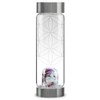 VitaJuwel Via Flower of Life Water Bottle with Amethyst, Aquamarine,