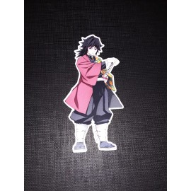 Giyu Tomioka Demon Slayer Glossy Sticker Anime Hashira Waterproof!