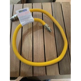 Flextron 48"long - 1/2"MIP, (5/8"OD) Natural Gas Flex Hose Supply Line Connector