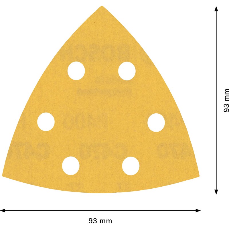 Bosch Professional 5x Expert C470 Sandpaper (93x93 mm, Grit 400,