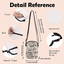 Judge Crossbody Bag Law Graduation Gift Attorney Gift Lawyer Work Bag for Women (JudgeLifeBagCA)