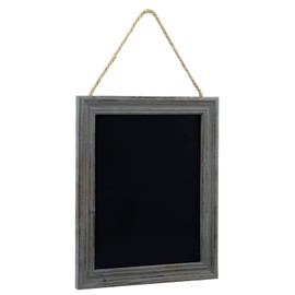 SANY DAYO HOME Rustic Wall Hanging Chalkboard Signs 14 x 11 inches Distressed Wood Framed Magnetic Display Board for Kitchen, Wedding Party, Pantry, Office, Classroom - Gray