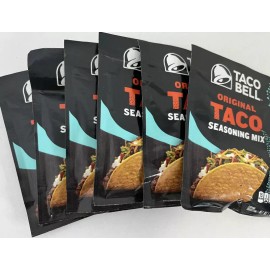 Taco Bell Original Seasoning Mix Spice Packs Packets Pouches - 6 - Pack 🌮