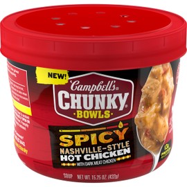 Campbell’s Chunky Spicy Nashville-Style Hot Chicken Soup, 15.25 oz Bowl