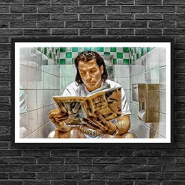 Bathroom Break // Vega Pulp Toilet Fiction Quentin Tarantino Samuel L. Jackson 11"x17"