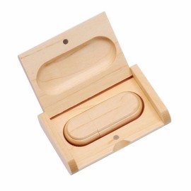 USB 3.0 64GB Flash Driver Wooden USB Memory Stick Pen Drives with Wooden Box (3.0 64GB)