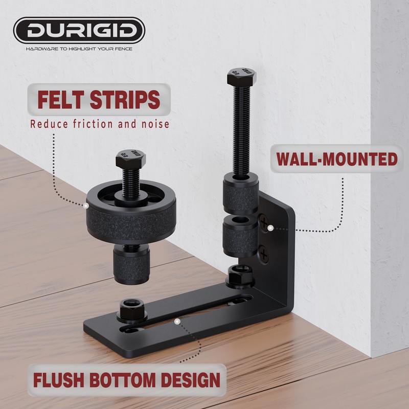 DURIGID 2 Pack Barn Door Floor Guide, Barn Door Guides