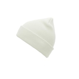 Century Star Men's Winter Beanie Hat - Stretchy Rib Knit Fabric, Warm, Soft and Breathable, White