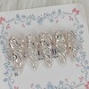 Silver embedded wave handmade nail tip - Square M /
