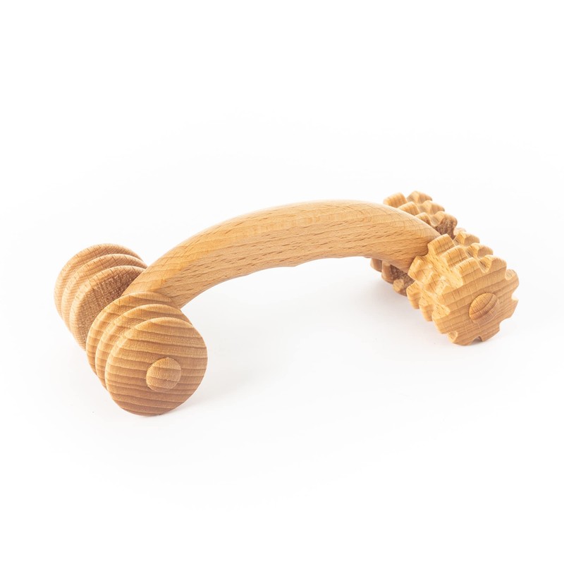 Tuuli Accessories Massage Device Back Neck Shoulder Massage Roller Wooden